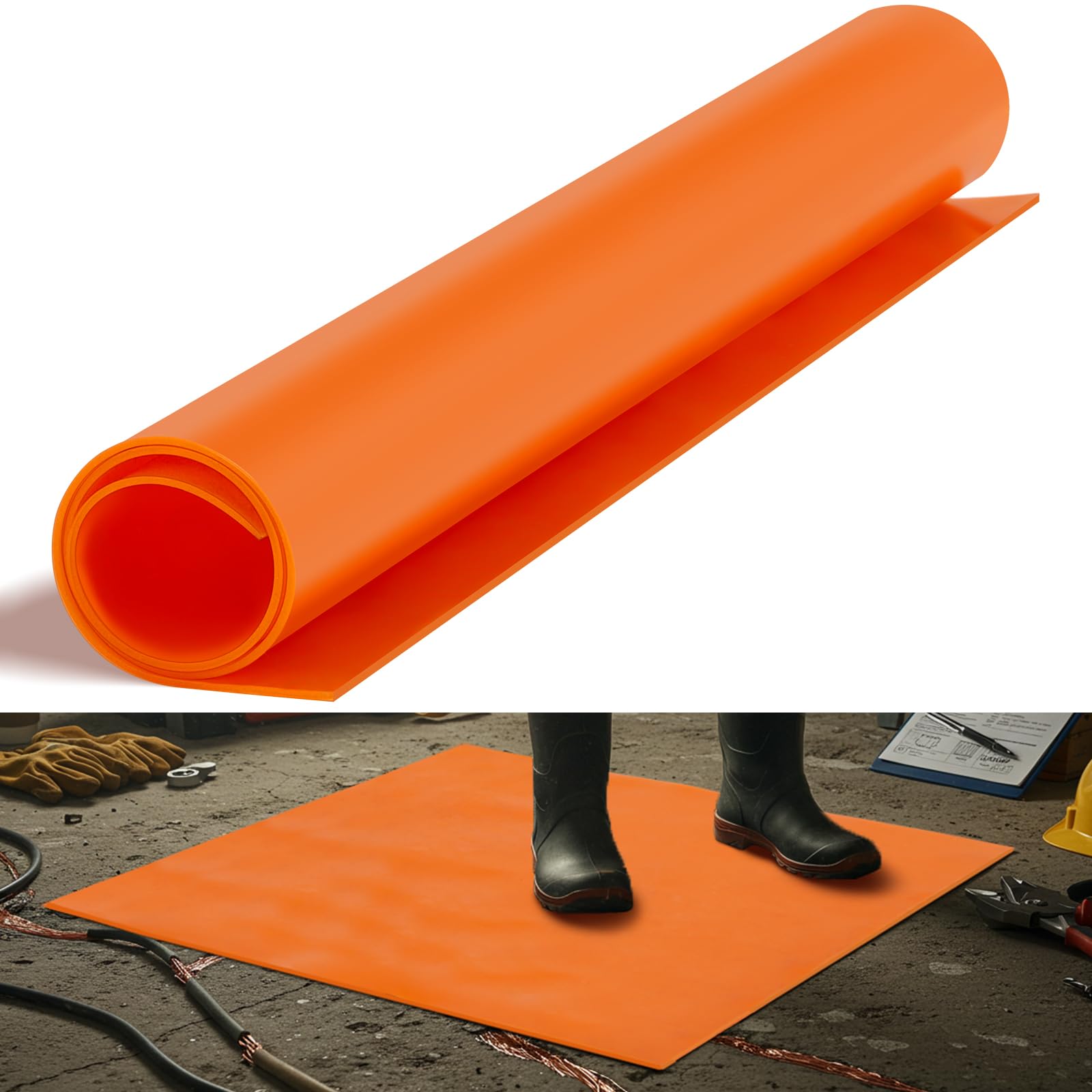 2 Pcs 20" x 20" Insulated Rubber Mat, Electrical Safety Rubber Mat — Amazon image 16