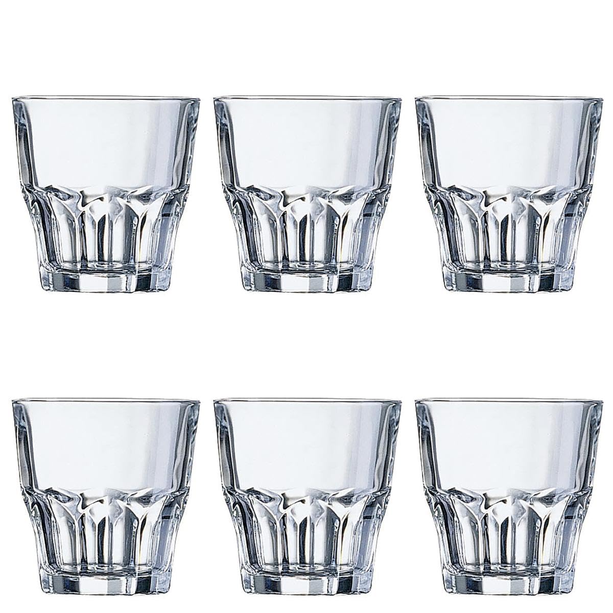 Arcoroc ARC J2611 Granity Whisky Glass, 200 ml, Glass, Transparent, Pack of 6