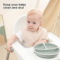 Vista 3 de Bearmoss Baby Bibs for Drooling & Teething 8 Pack Muslin Cotton Soft Absorbent Adjustable Unisex Bibs Boys Girls 0-36 Months