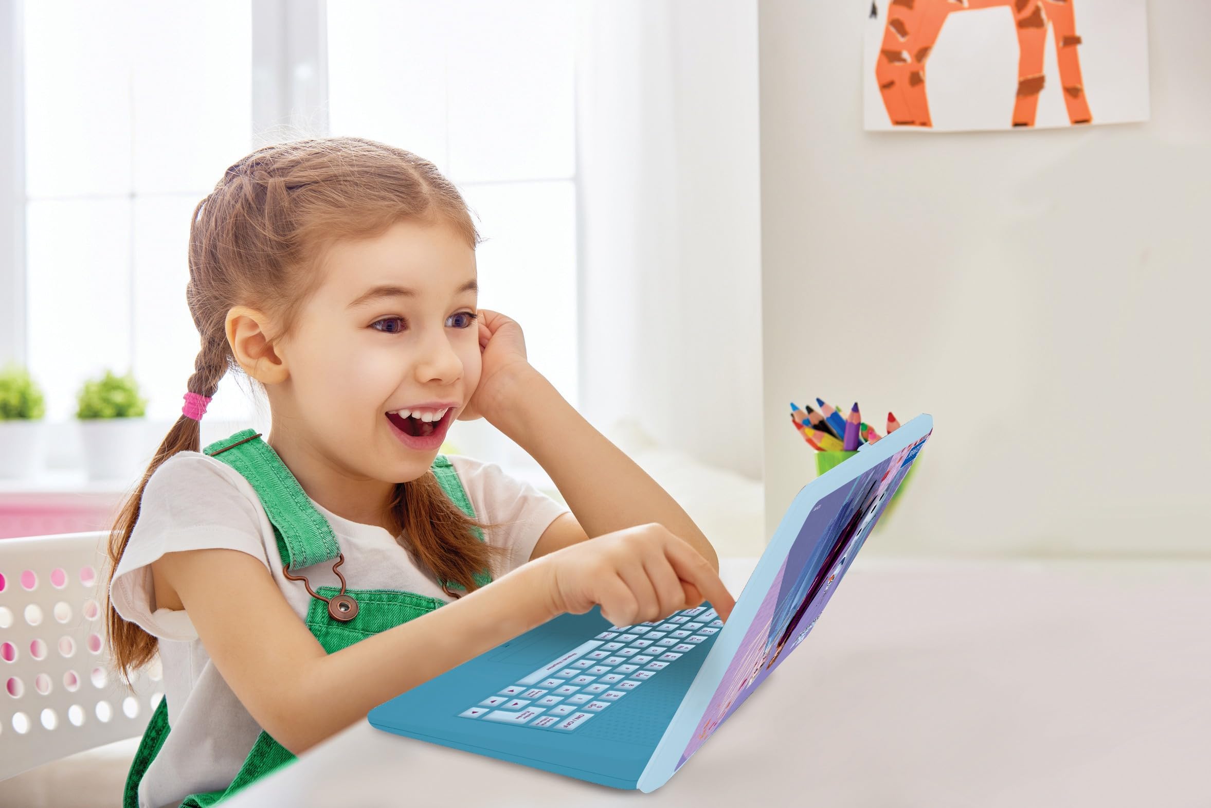LEXIBOOK Frozen, Educational and Bilingual Laptop French/English, Toy for Child Kid (Boys & Girls) 130 Activities - Image 4