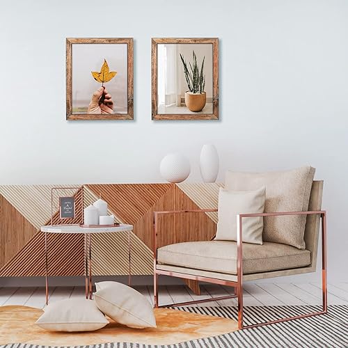 Miniatura 7 de WARecorderM Juego de 4 marcos de fotos de 8 x 10 pulgadas, marco de vidrio de alta definición, marco de montaje en pared, formato vertical