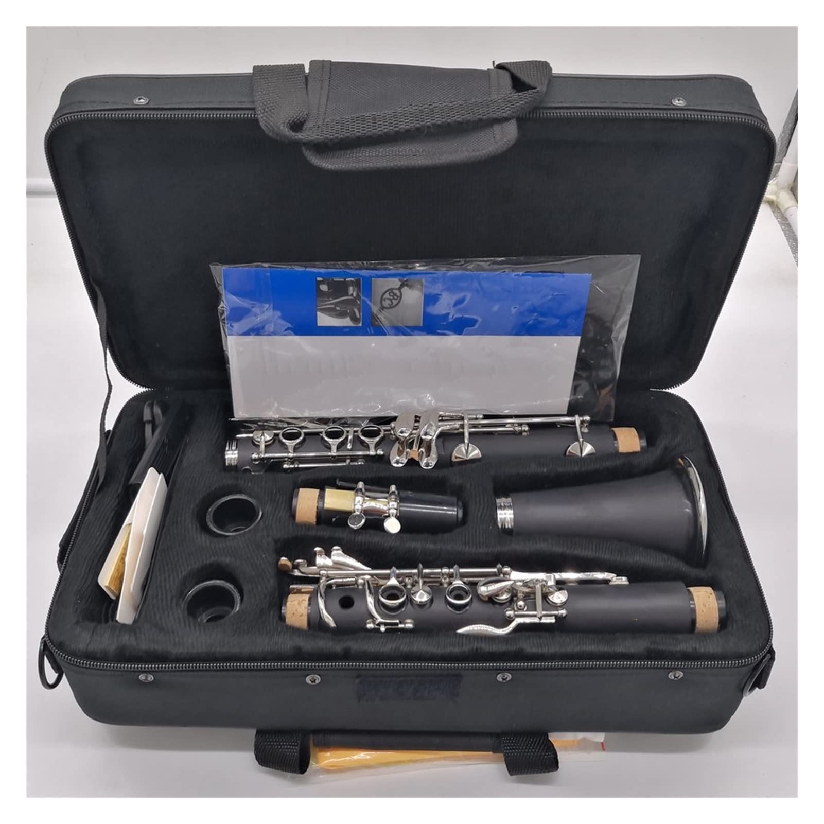 BB Clarinetto Bakelite Clarinetti Nichel Silver Silver Key Strumenti Musicali Caso Bocchino Reeds