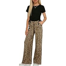 Girls 2 Piece Outfits Short Sleeve Ruched Drawstring Crewneck Tops and Wide Leg Pants with Pockets Tracksuit Set