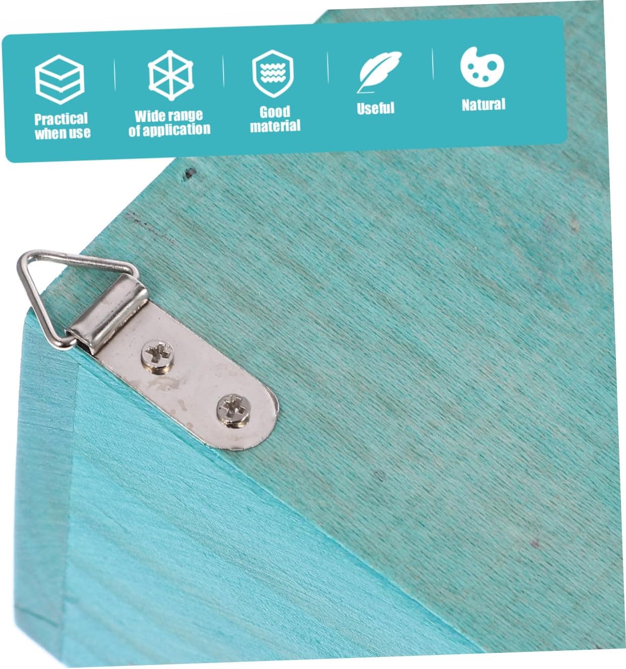 地中海ブルー格木製ウォールシェルフ 壁掛け収納ラック 小物飾り棚 デスク上ディスプレイ用 安定構造でフィギュアやおもちゃ整理