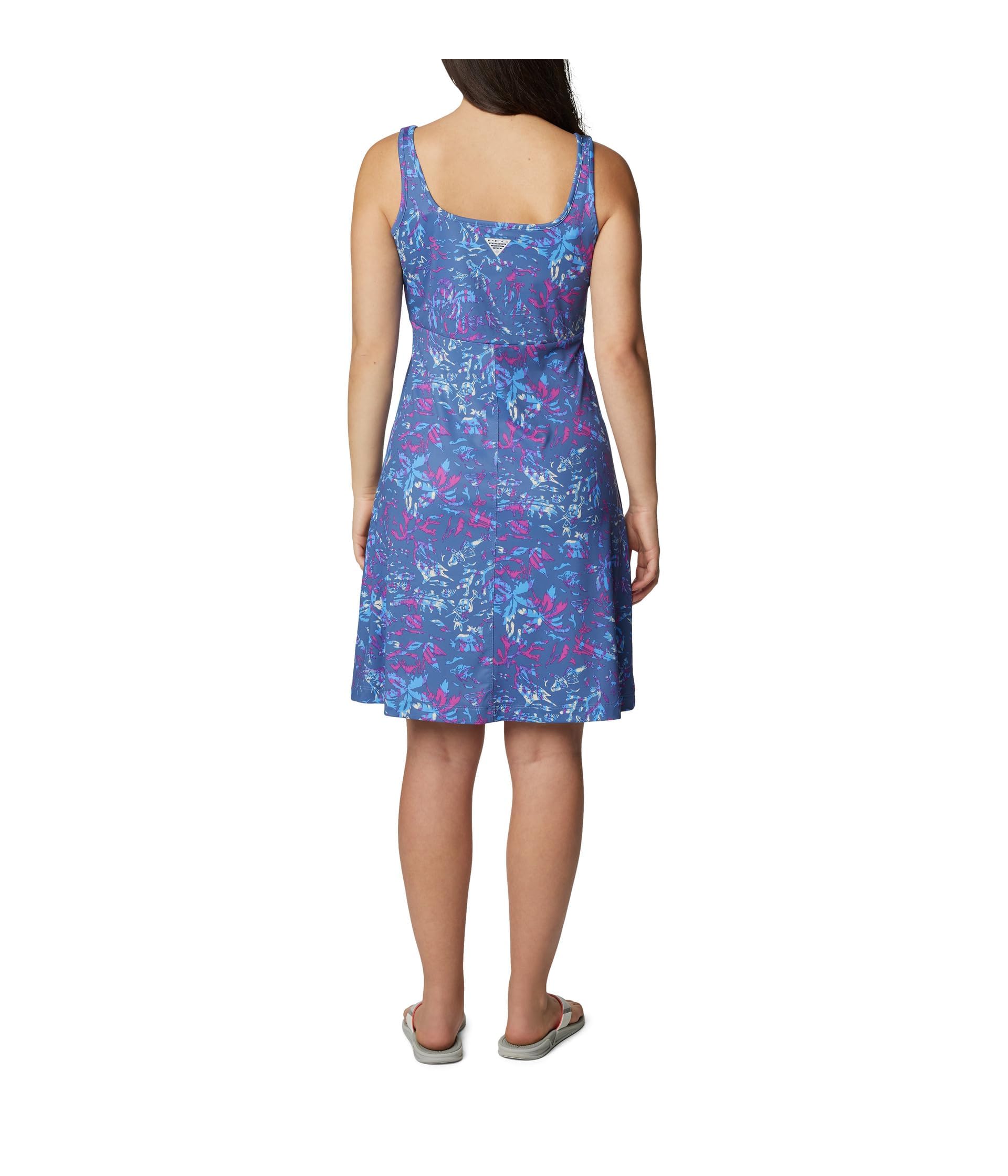Columbia PFG Freezer III Dress Vestido, Bluebell Kona Kraze, M Mujeres