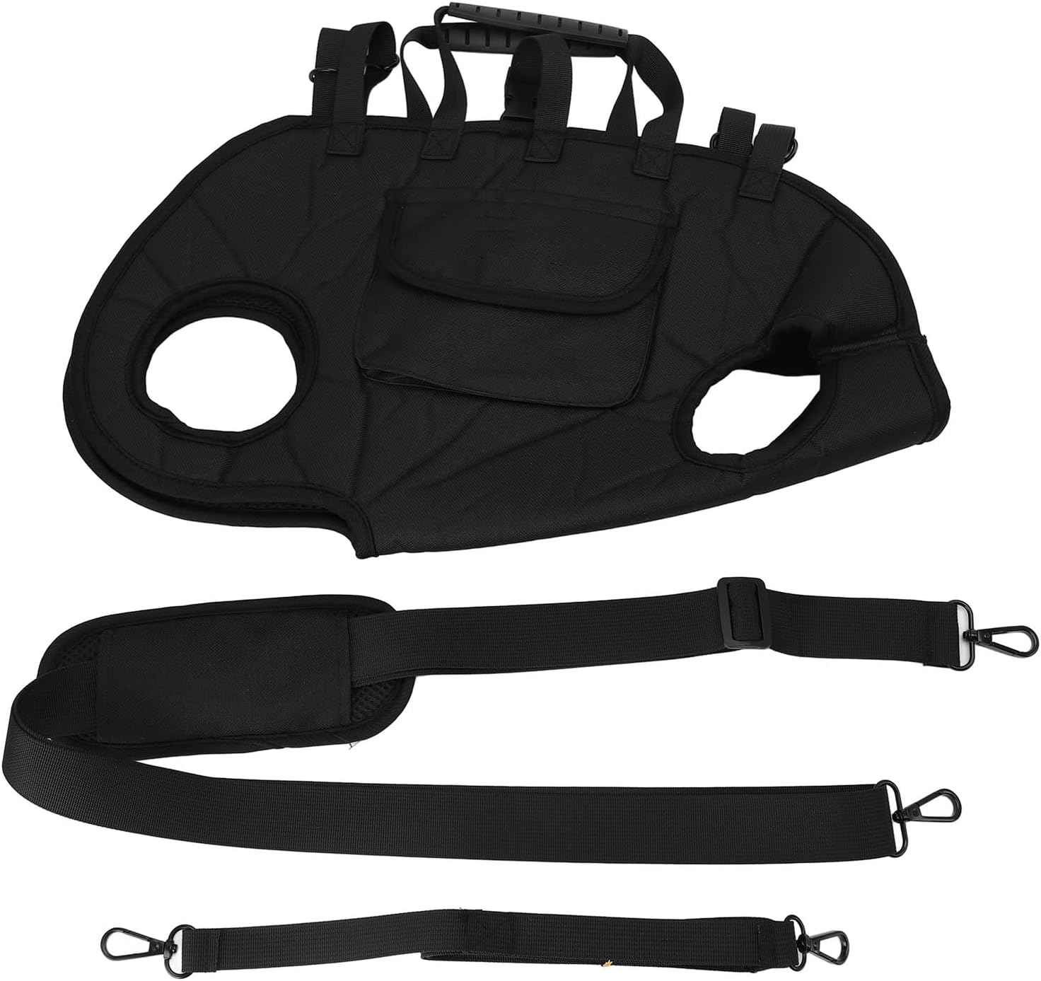 Dog Lift Harness, 2 in 1 Portable Breathable Dog Carrier, Adjustable Carry Sling with Traction Backpack and Treat Bag for Outdoor and Nail Trimming (XL)