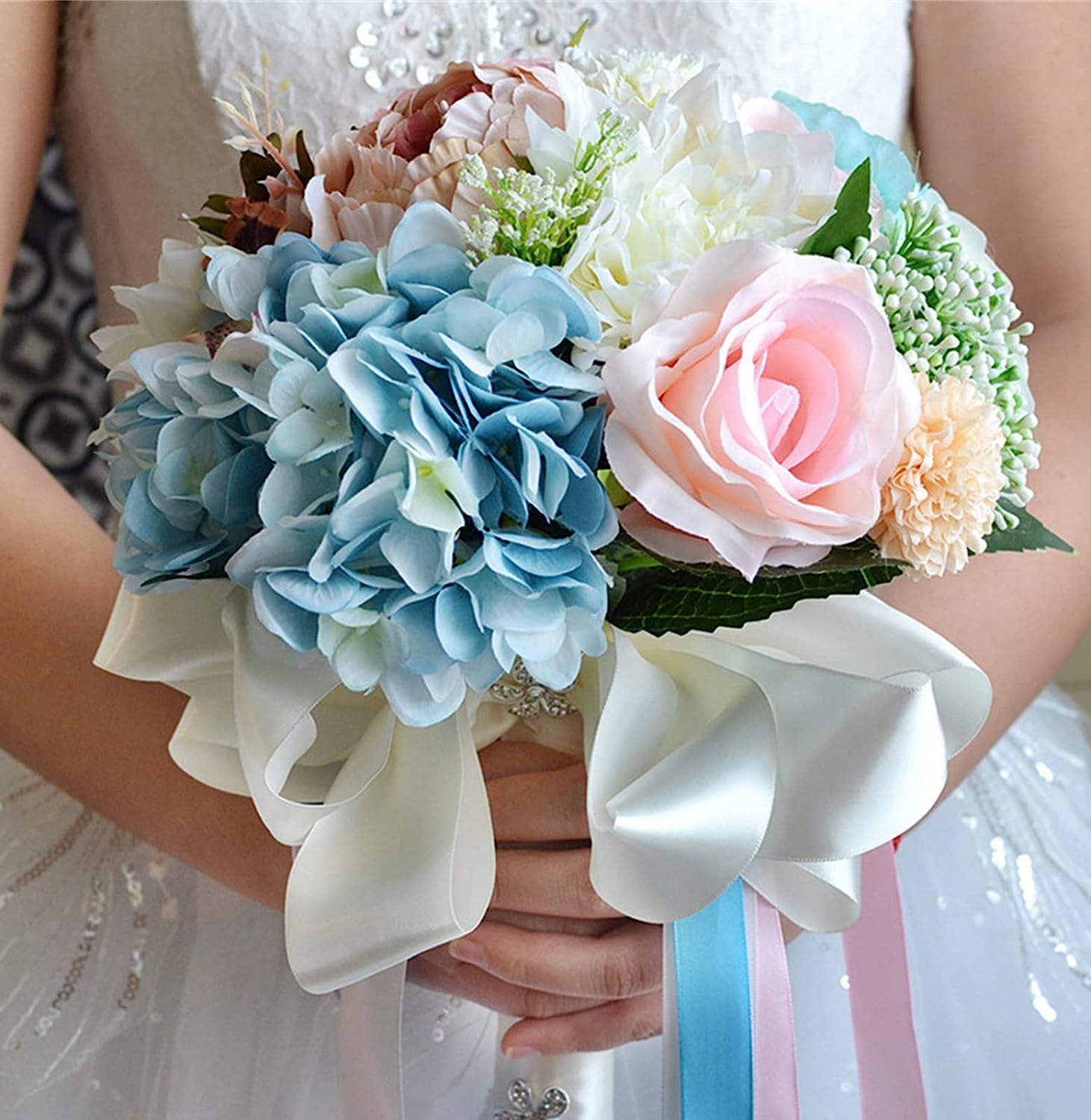 Bouquet di Fiori Artificiali, Decorazioni per Matrimoni, Fiori da Sposa, Fiori Artificiali, Decorazioni per la casa, Bouquet da Sposa, peonie Artificiali in Seta, damigel，C