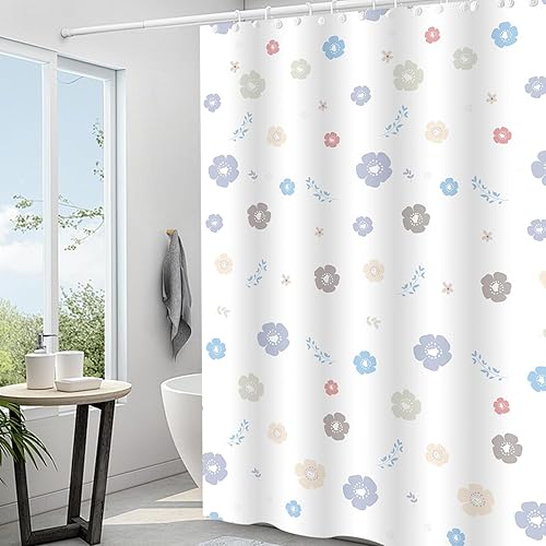 Vista 24 de Forro de plástico para ducha, forro de cortina de ducha de PEVA 4G de alta calidad con ojales inoxidables y 3 imanes pesados, cortinas de ducha