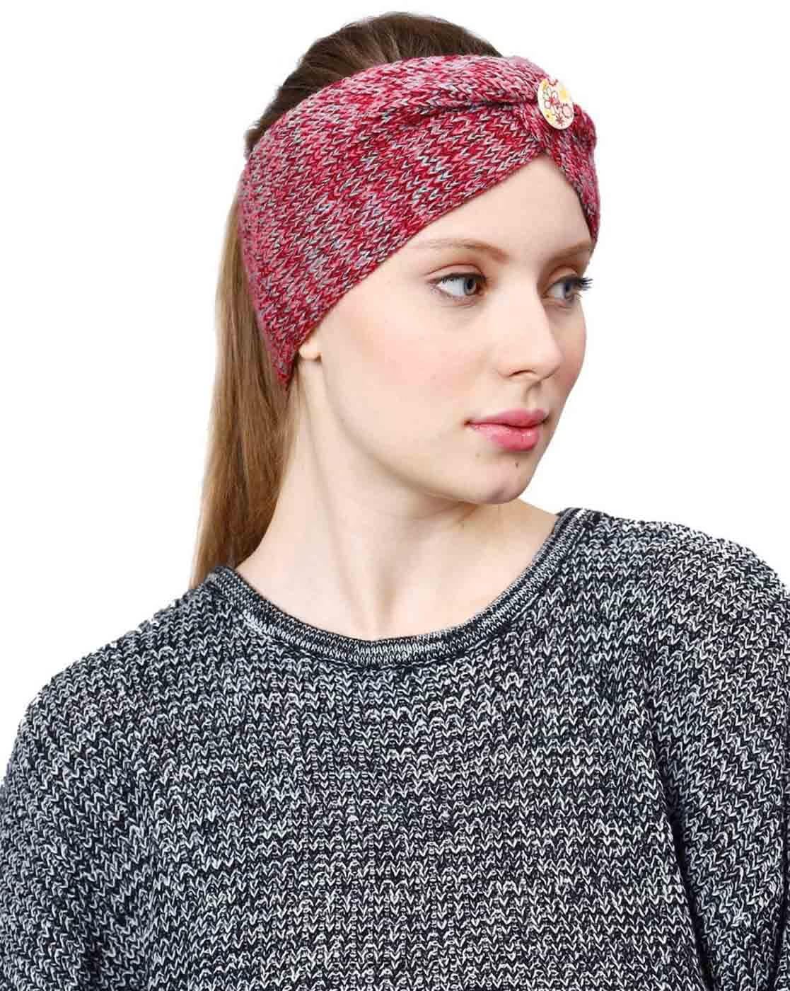Winter Headband for Men & Women | Fleece-Lined Knitted Woolen Ear Warmer & Hair Band | Soft Acrylic Stretchable Head Wrap for Cold Weather | Unisex Warm Earmuff Hair Accessory