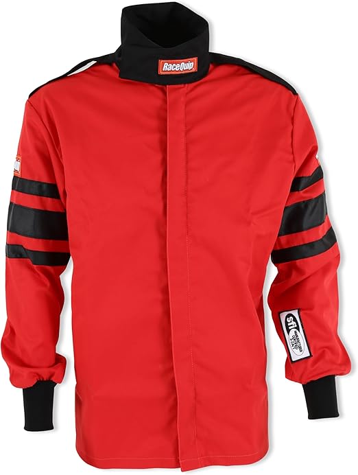 RaceQuip 111018RQP 110 Series Driving Jacket SFI 3.2A/1 Red/Black Stripe 3XL