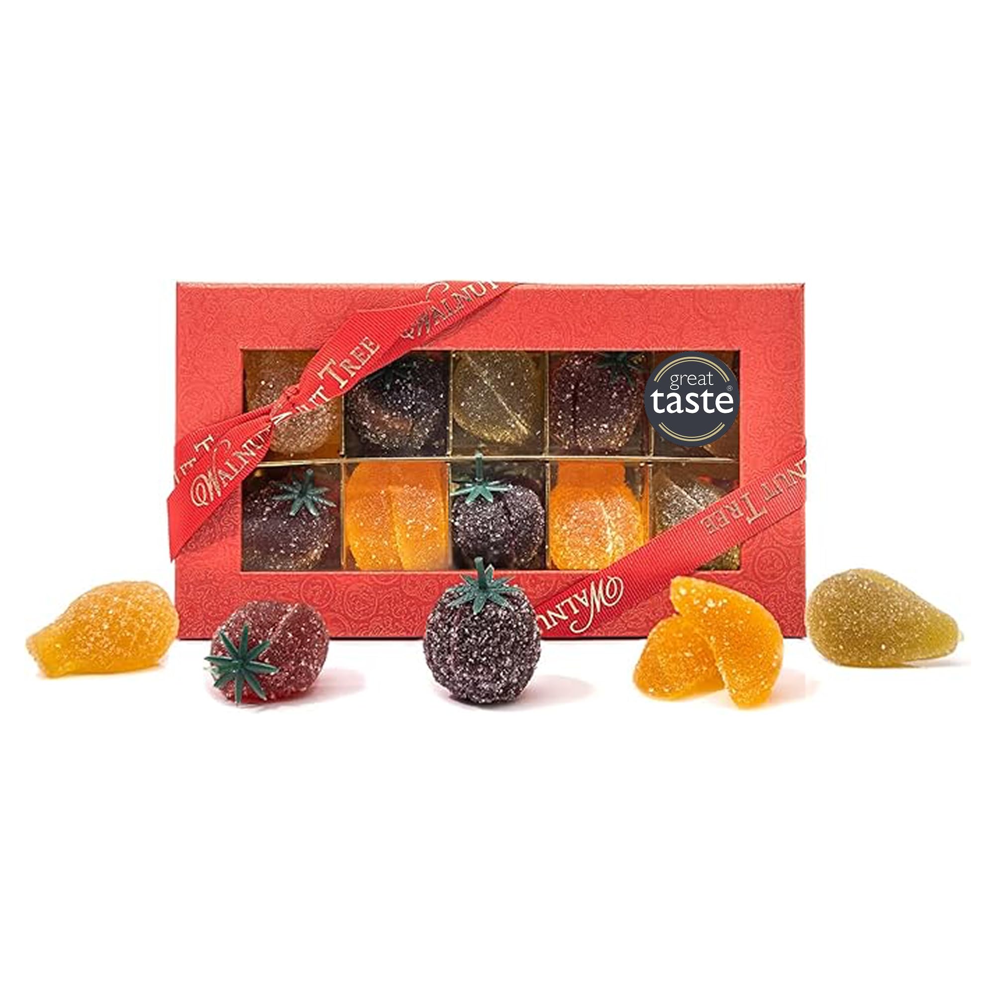 Walnut Tree – Pâtes de Fruits Luxury Gift Box – Belgium Fruit Jellies – Handpacked in the UK Great Taste Award Winner – Vegan, Vegetarian and Gluten Free Diets 200g Pack