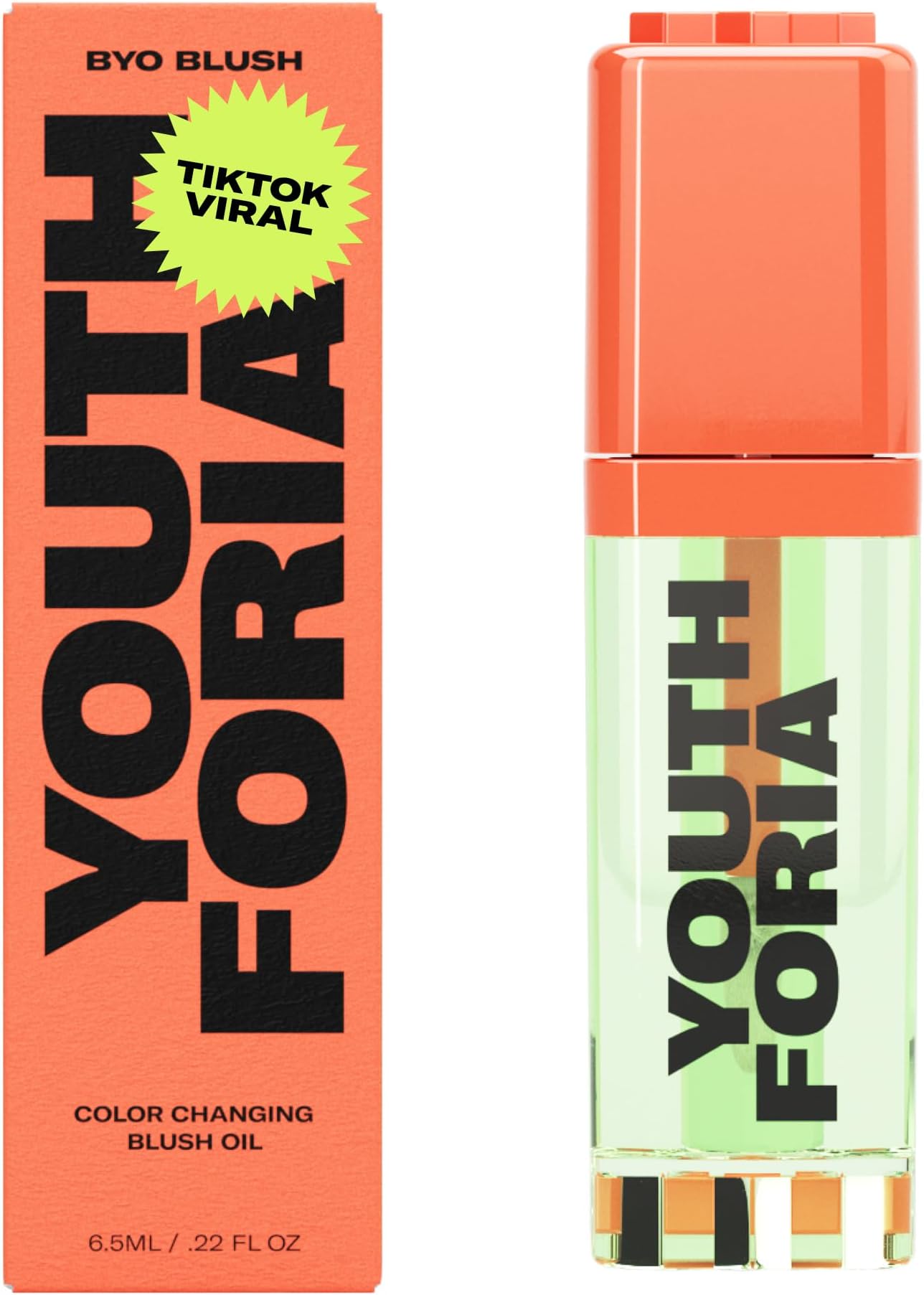 Youthforia BYO Blush Green Color Changing Liquid Blush Oil 6.5ml Gel Contour for Cheeks Korean Style