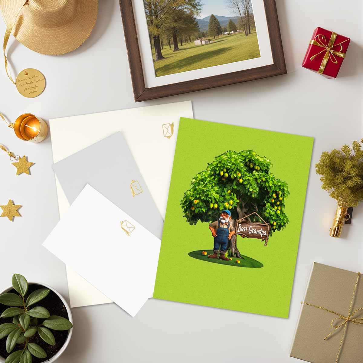 CNLITIHEKA Pop Up Card for Dad Happy Father's Day Card for Grandpa 3D Pop up Greeting Card for Husband Retirement Card for Old Men with Envelope - Image 3