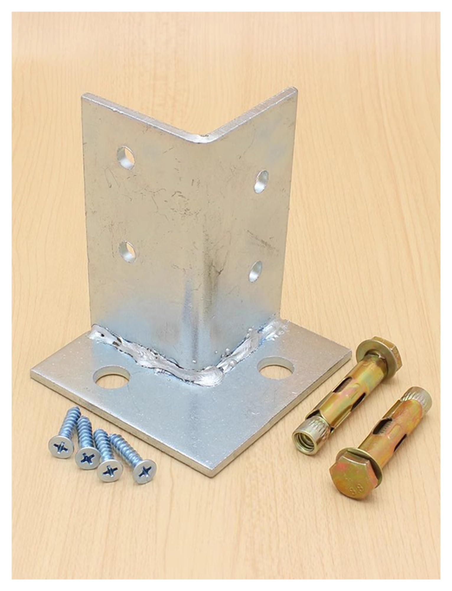 Genérico Kit de Anclaje for Postes, Soporte de Base for Postes, Soportes de Base de Anclaje for Postes de terraza Ajustables, Soporte de Anclaje for buzón de Madera o Valla de Patio.(Style1,7 Pcs)