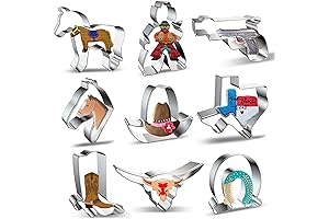 9-Piece Western Cowboy Cookie Cutters