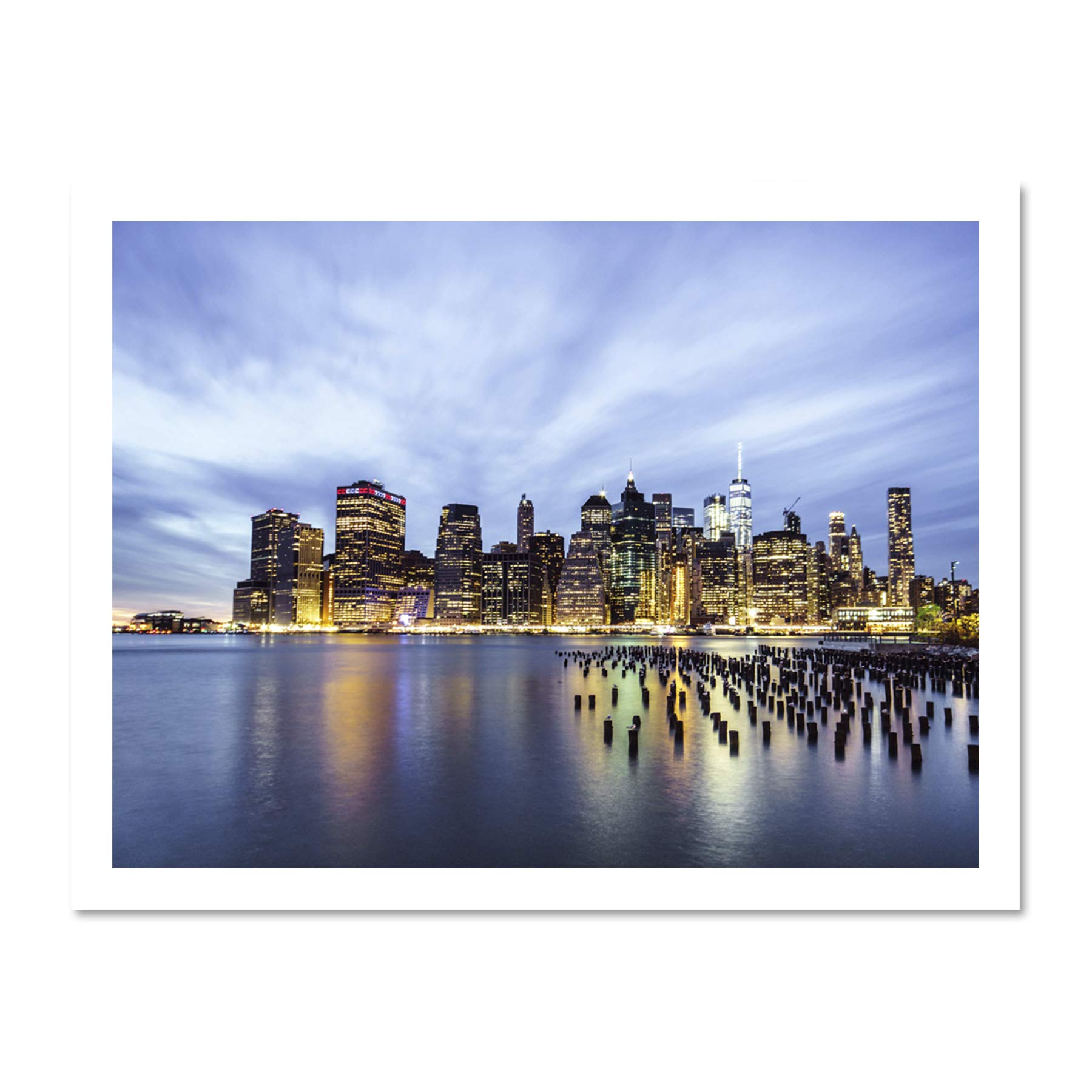 Luddy York City USA Cityscape Large Framed Art Print Poster Wall Decor 18x24 inch