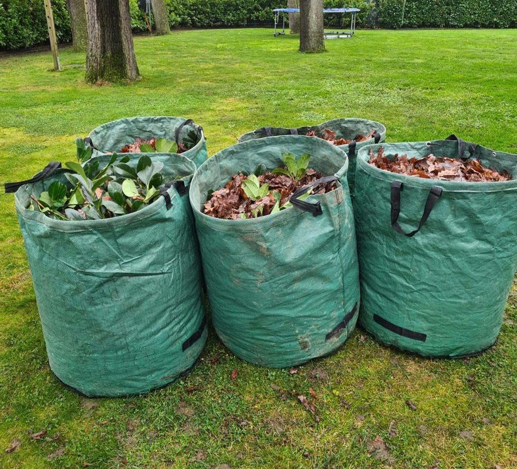 10er Set 272l selbststehender Gartenabfallsack Laubsack Gartensack für Rasenschnitt Laub Gartenabfälle - großes Volumen, faltbar