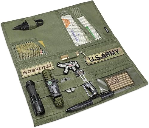 WYNEX - Equipo organizador para transportar carga, ligero y modular, cubierta táctica para visor de automóvil, compatible con correas, con bolsa de