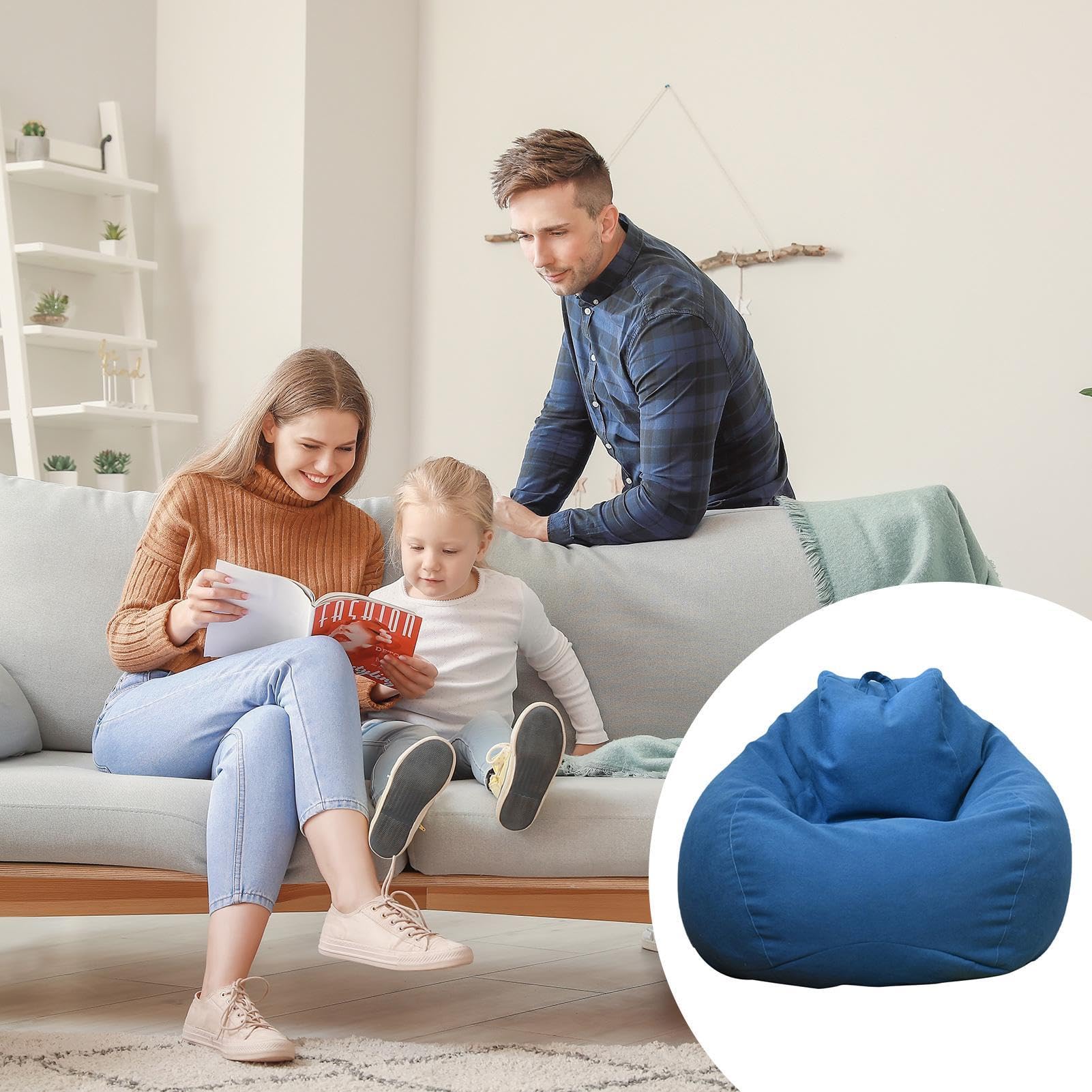 Housse de pouf de rangement pour animaux en peluche (sans remplissage) lavable et ultra doux en velours côtelé pour organiser des jouets en peluche ou Housse de pouf de rangement pour animaux en peluche (sans remplissage) lavable et ultra doux en velours côtelé pour organiser des jouets en peluche ou