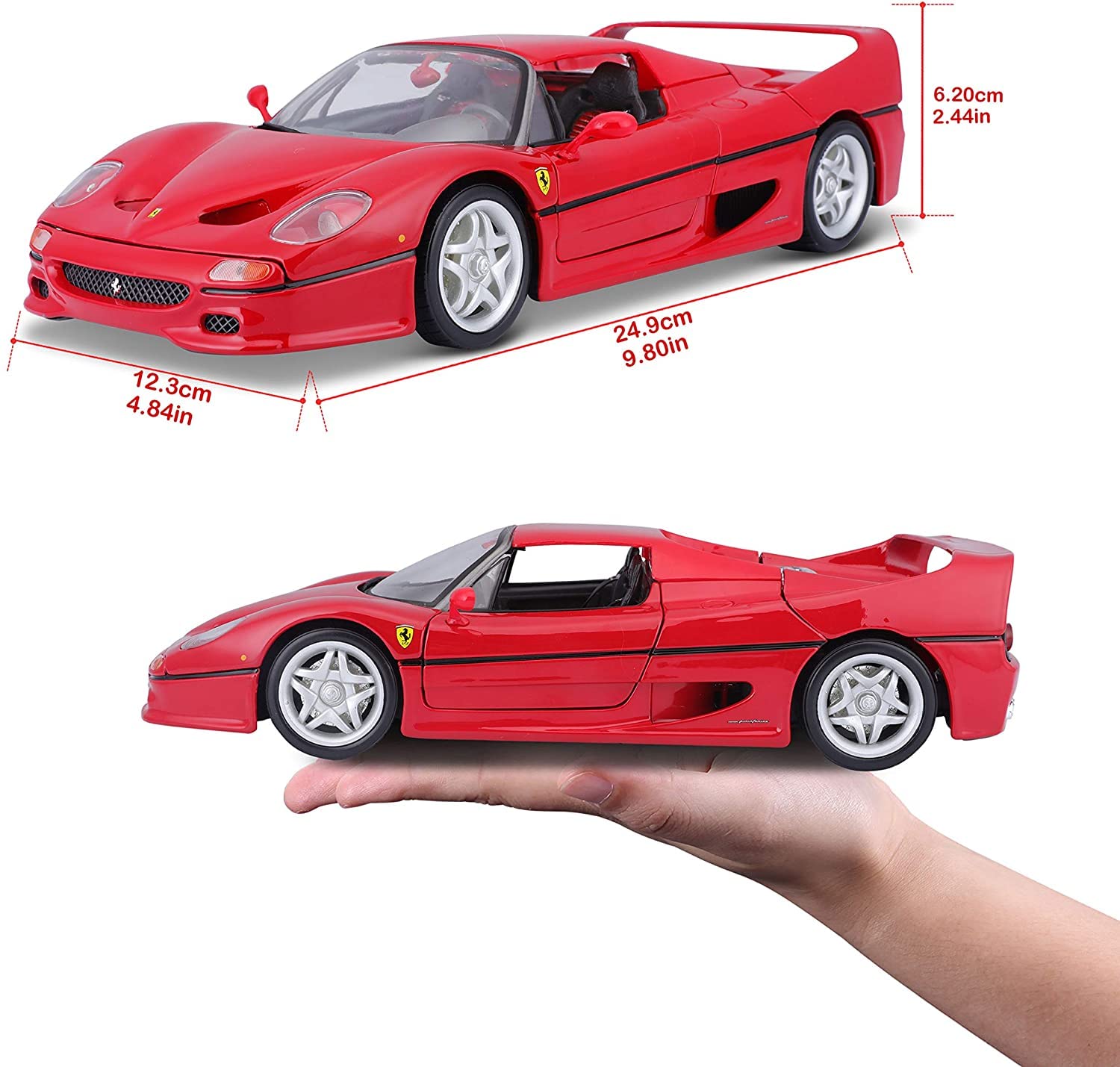 Bburago Auto 1:18 Burago Ferrari F50 16004, Multicolore