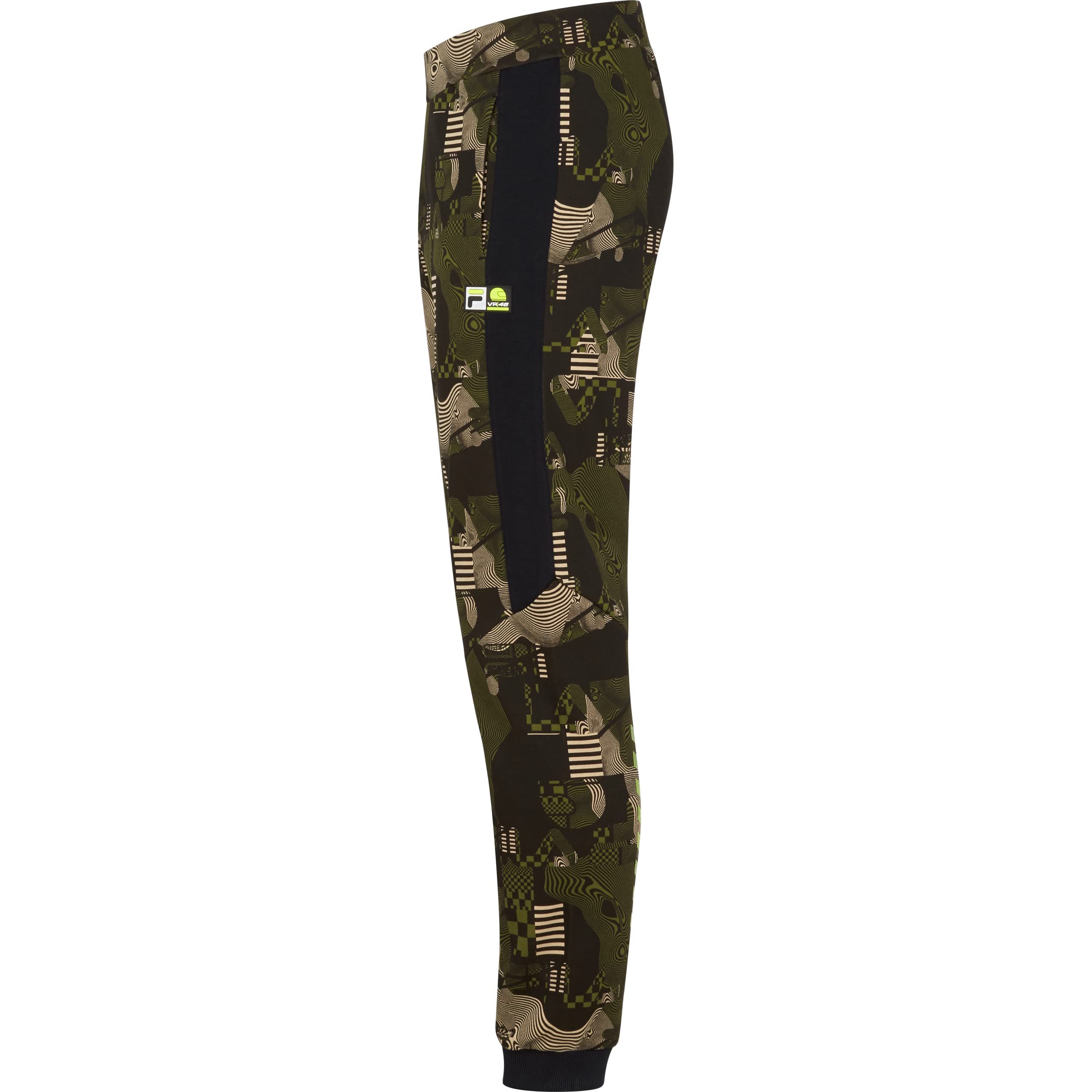 VR 46 Men's Jogger AOP Fila Vr46 Riders Academy Pants, Green, S