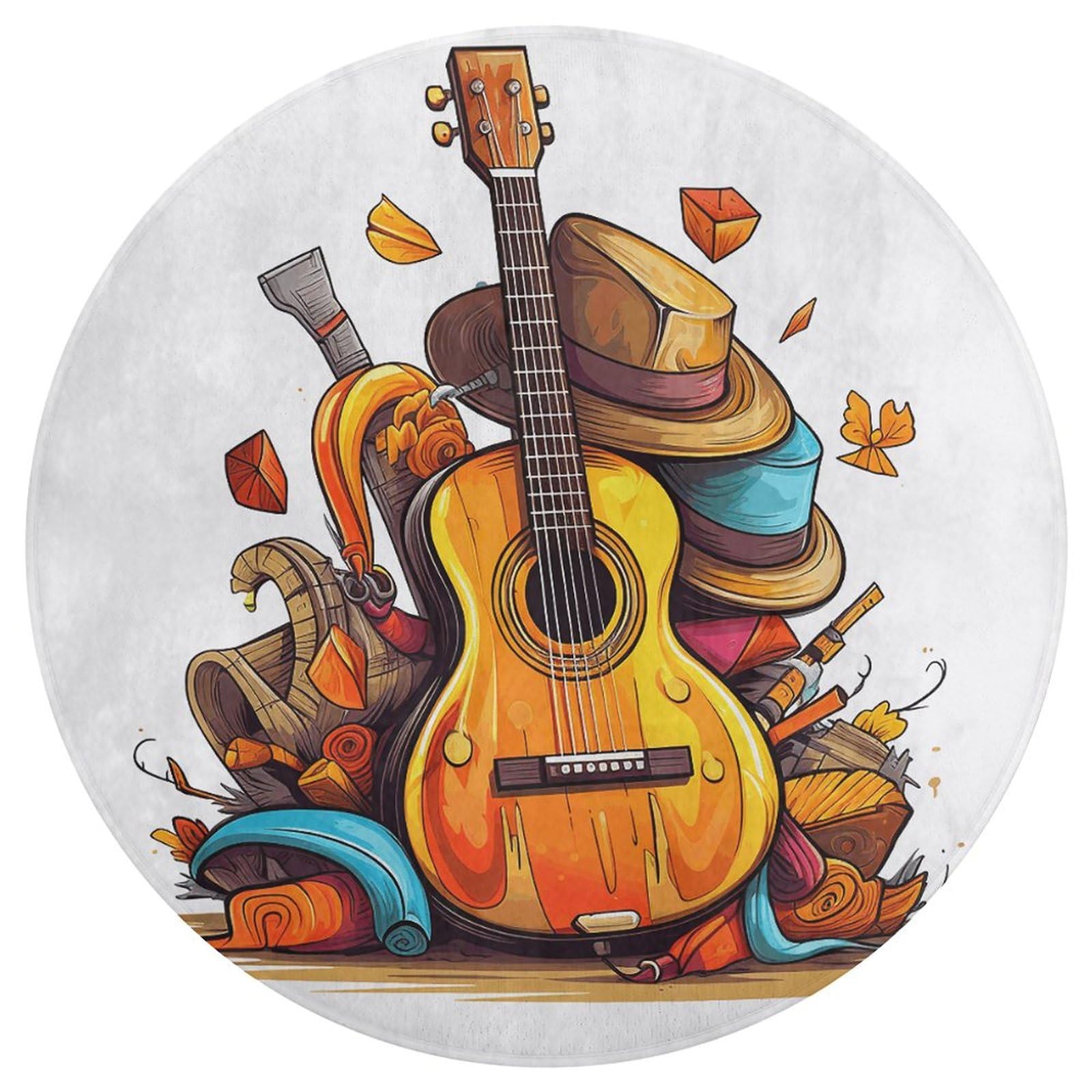 DJUETRUI Outdoor Mats for Front Door Mat Floor Mats Funny Cartoon Hats Guitar Bath Mat Washable Area Rugs Heavy Duty Non Slip Doormat Welcome Mat for Front Back Door Bathroom Floor