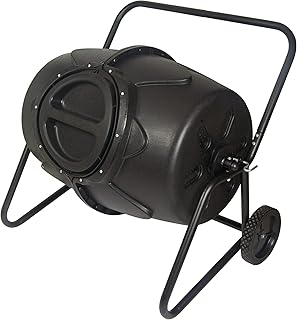 KoolScapes Wheeled Tumbling Composter, 50-Gallon, Black