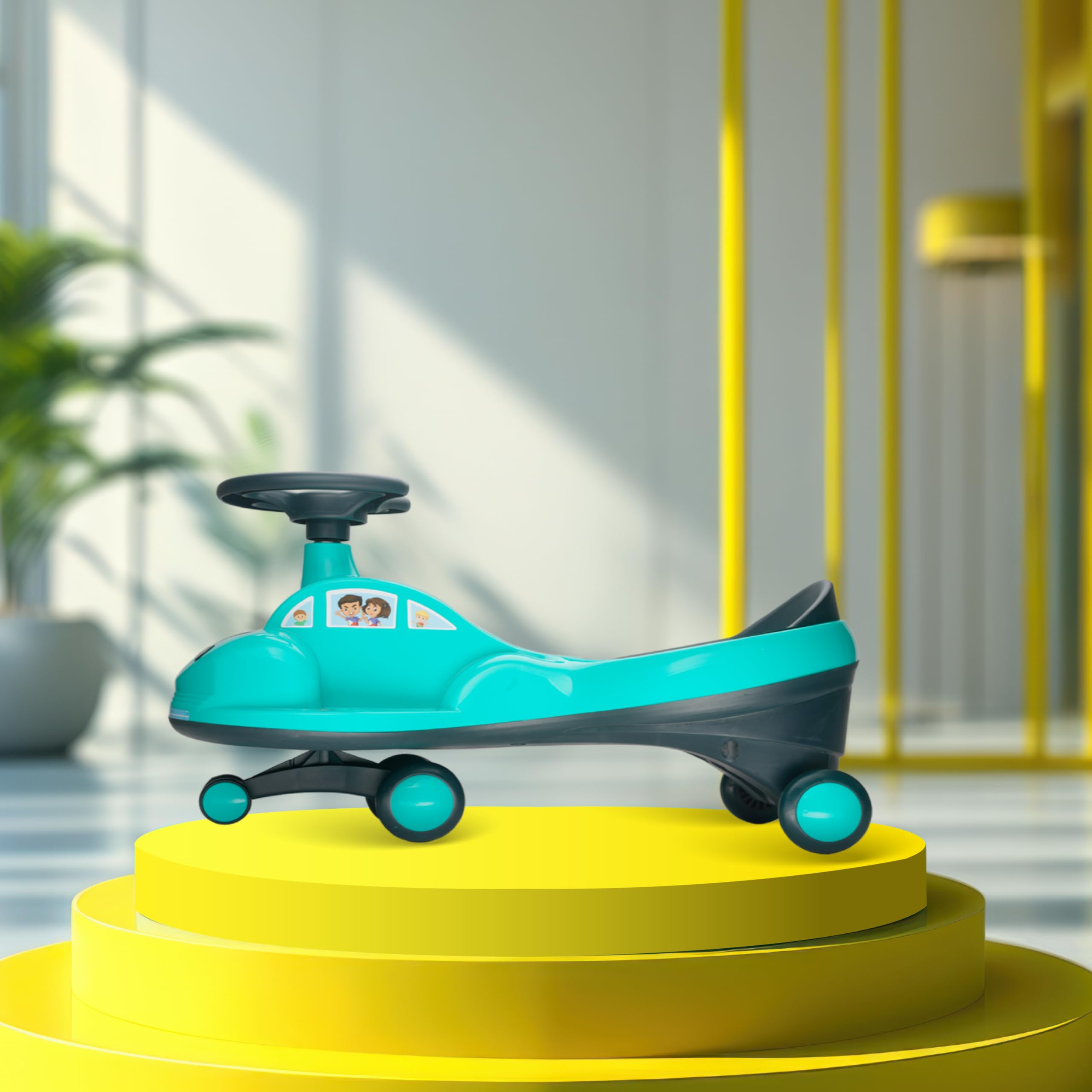 ToyMagic Rideon Swing Car - Non Electric|Safe, Sturdy & Fun Ride-on Toy for Kids| Perfect for Indoor & Outdoor Adventures | Promotes Active Play|Weight Capacity Upto 75kg,Multicolor 4