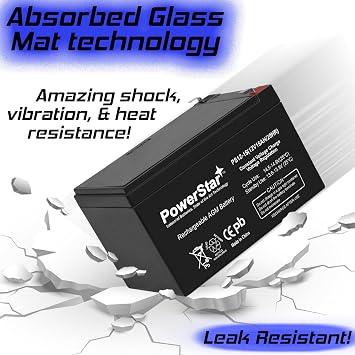 2 Pack of PowerStar 12V 15Ah E Scooter Batteries, Replaces MK Battery ES12-12 (Use in Series to Get 24 Volt 250 Watt)