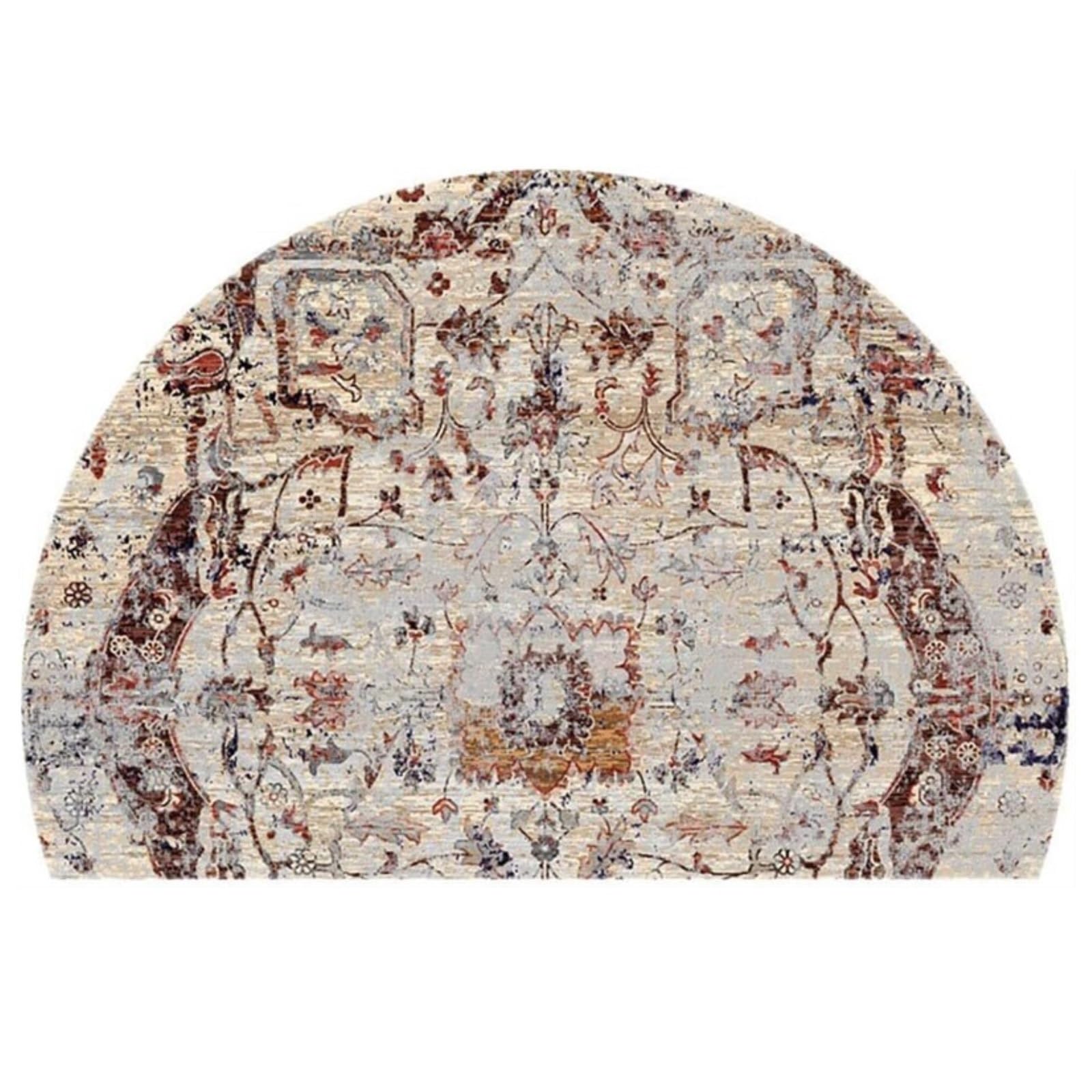 Fußmatte Fußabtreter Traditionelle Fußmatte Im Boho-Persischen Stil, Halbkreisförmige Retro-Schlafzimmer-Eingangstür Teppich für Eingang(G,80x120cm(31x47))