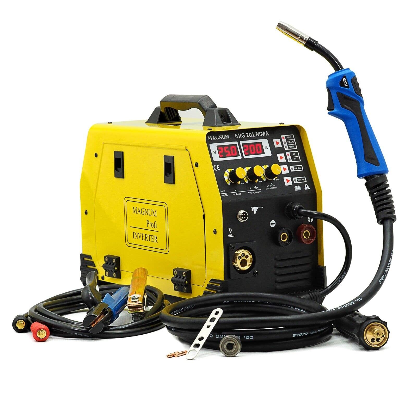 Magnum™ MIG 201 MMA MIG/MAG 3 w 1 spawarka inwertorowa 200 A MMA FLUX 230 V