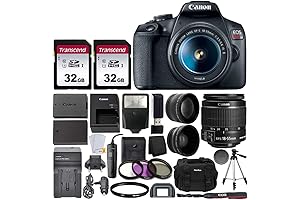 Canon EOS T7i DSLR Camera with 3 Additional Lenses and Accessories (Renewed)
