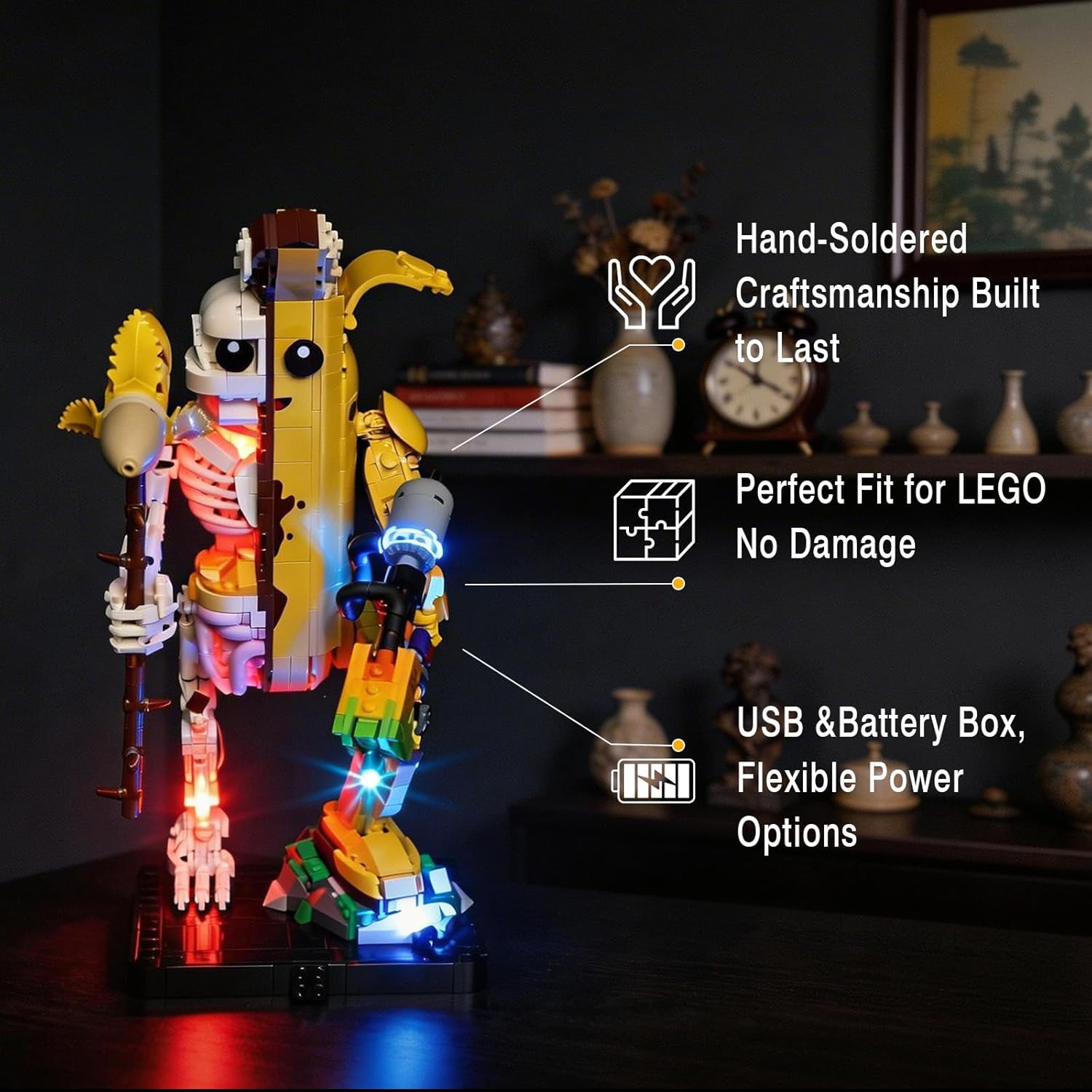Vaodest Led Light for Lego 77072 Fortress Peely Bone Set,Design and Configuration Compatible with Model 77072(Led Light Only, Not Building Block Kit)
