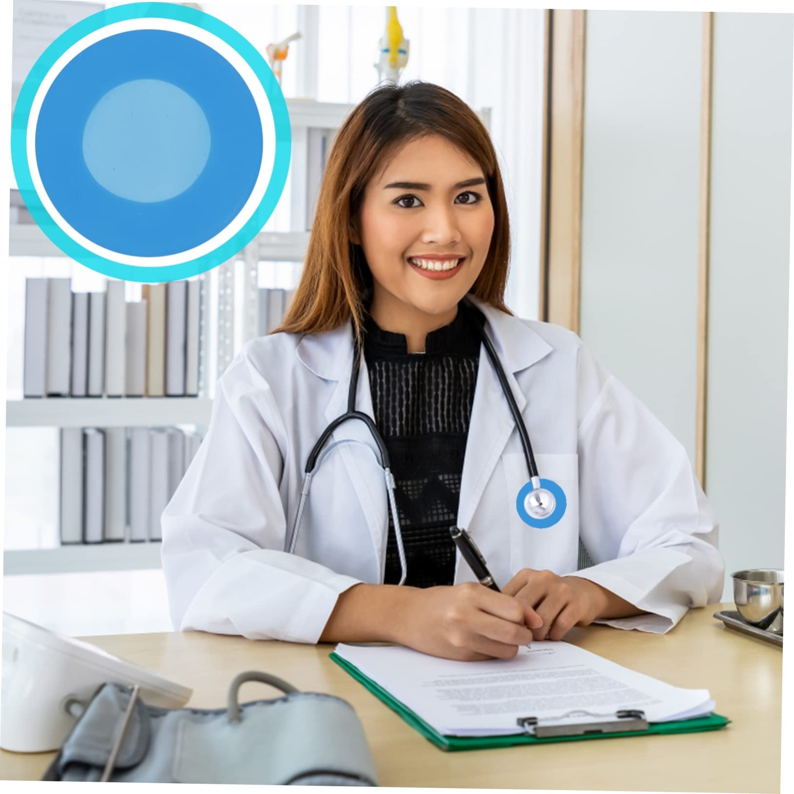 SOLUSTRE 100piezas Cubiertas De Estetoscopio De De Accesorios Para Médicos Mayoría De Estetoscopios Color Azul