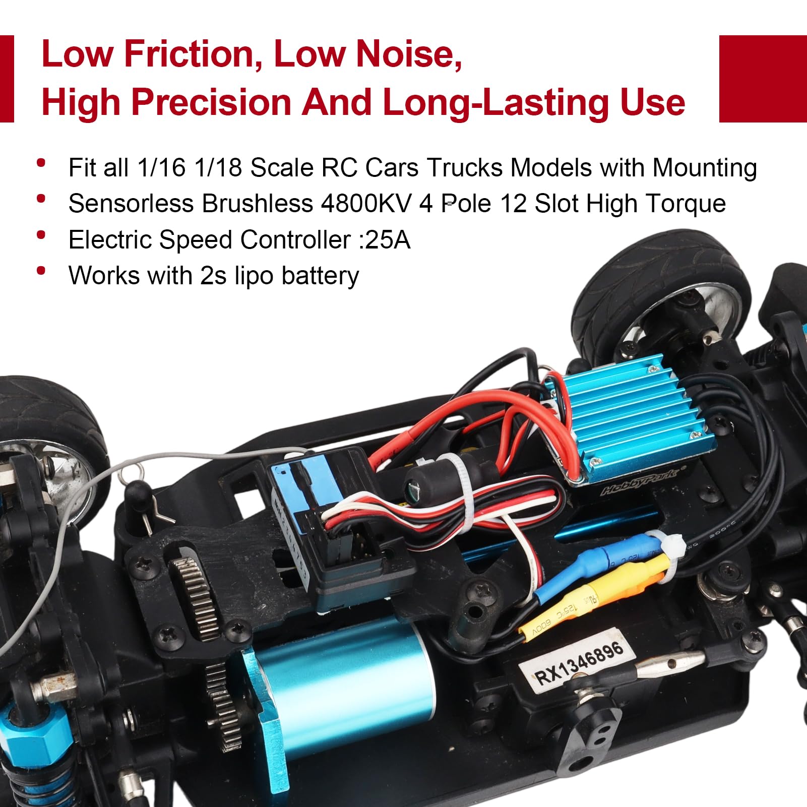 Amazon.com: HobbyPark 2435 4800KV Brushless Motor and ESC Combo