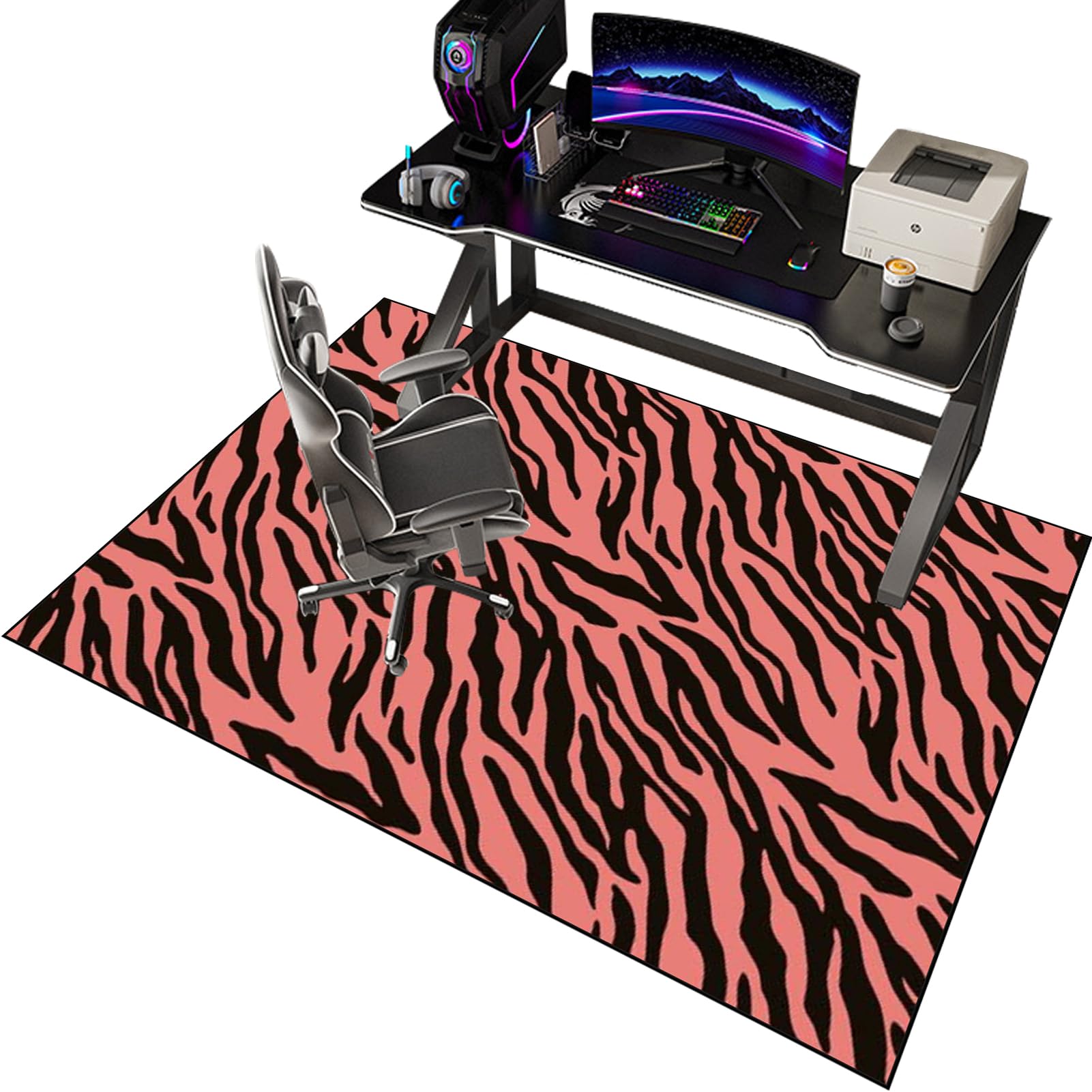 Heavy Duty Office Gaming Chair Mats for Carpeted and Hardwood Floor, 110 x 160 cm Office Chair Mat for Carpet, Floor Protectors for Rolling Chairs, Desk Chair Mat for Carpeted Floors, Protector Rug — image 1