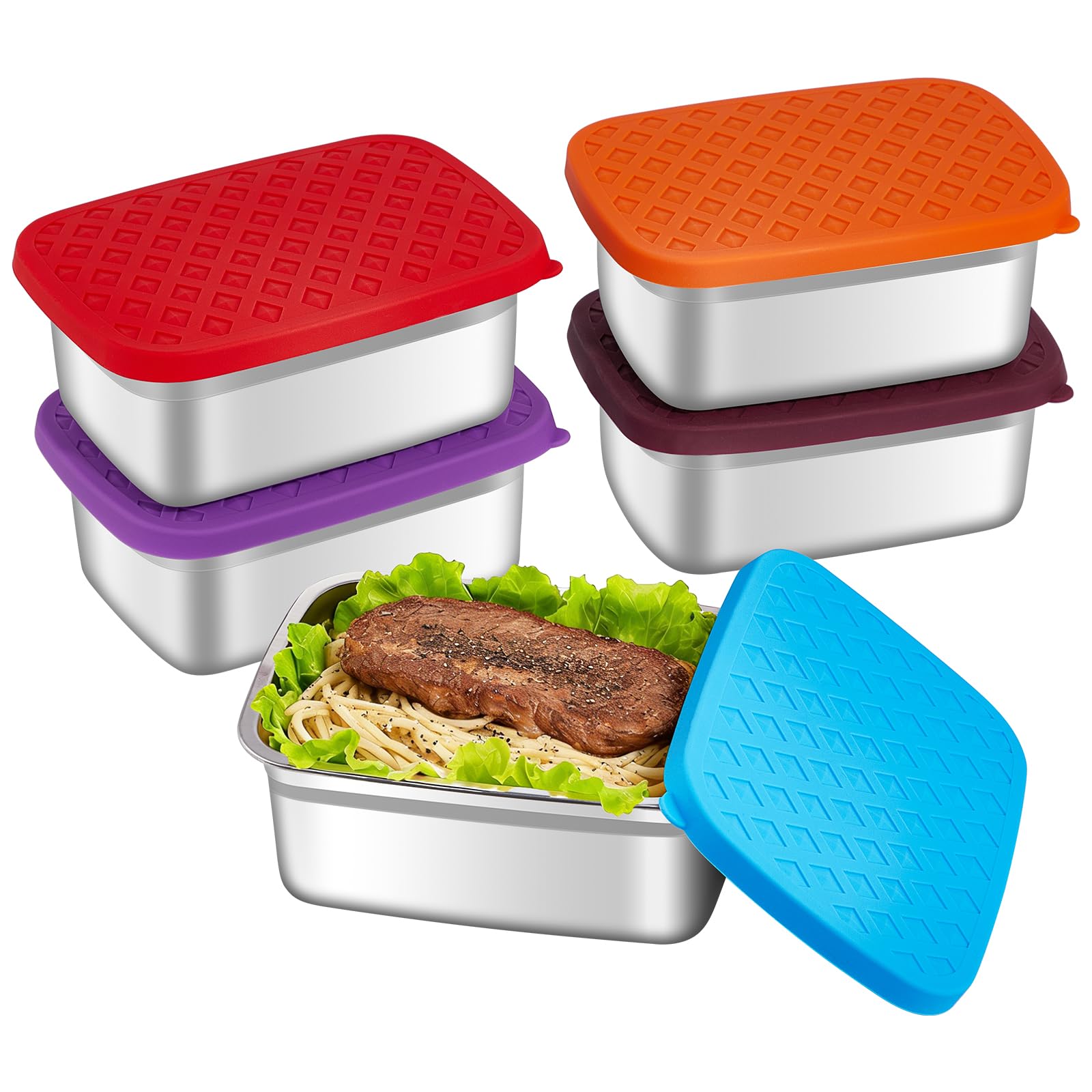 GIUOIDUO 5-Pack Stainless Steel Containers