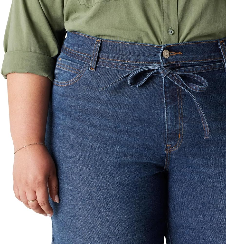 Levi Strauss Signature Gold Women's Heritage Belted Wide Leg Jean Pants Mid-Rise Stretch Denim (Also Available in Plus) - Image 5