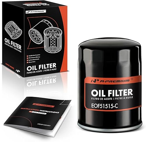 A-Premium Filtro de Aceite Giratorio de Protección de 10K Millas Compatible con Ford y Toyota y Nissan y Jeep y Dodge y Lexus y Mazda y Chrysler y