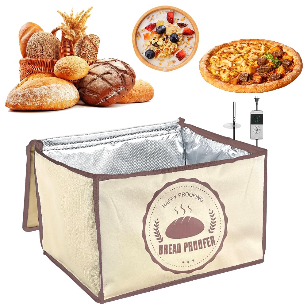 Boîte de fermentation de levure naturelle 30 l avec couvercle pliable avec minuterie, température réglable