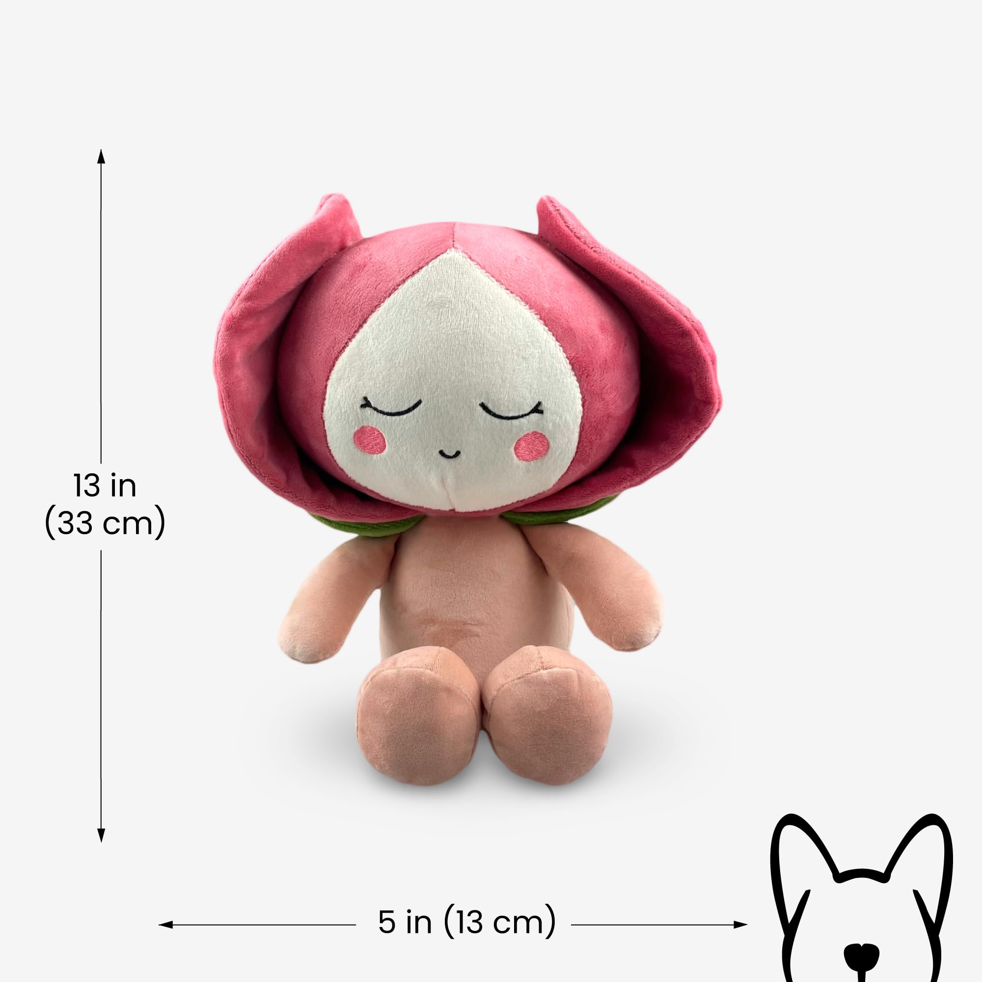 NANDOG My BFF Poppy The Flower Hundespielzeug – weiches Quietschspielzeug für Hunde und Katzen – langlebig, kuschelig, niedlicher Begleiter zum Spielen, Apportieren und Kuscheln