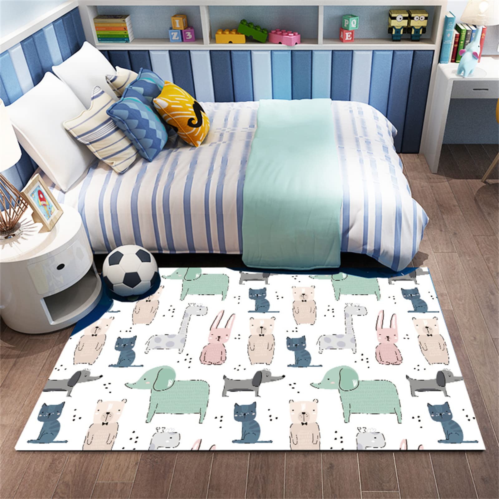 Alfombras,Alfombras de Habitacion,Alfombras Salon,Alfombras Dormitorio,Alfombras Infantiles,Alfombras Antideslizante Lavables,Alfombras Pasillo,Modernas Alfombras 3D Grandes,Niños animales 140x200cm