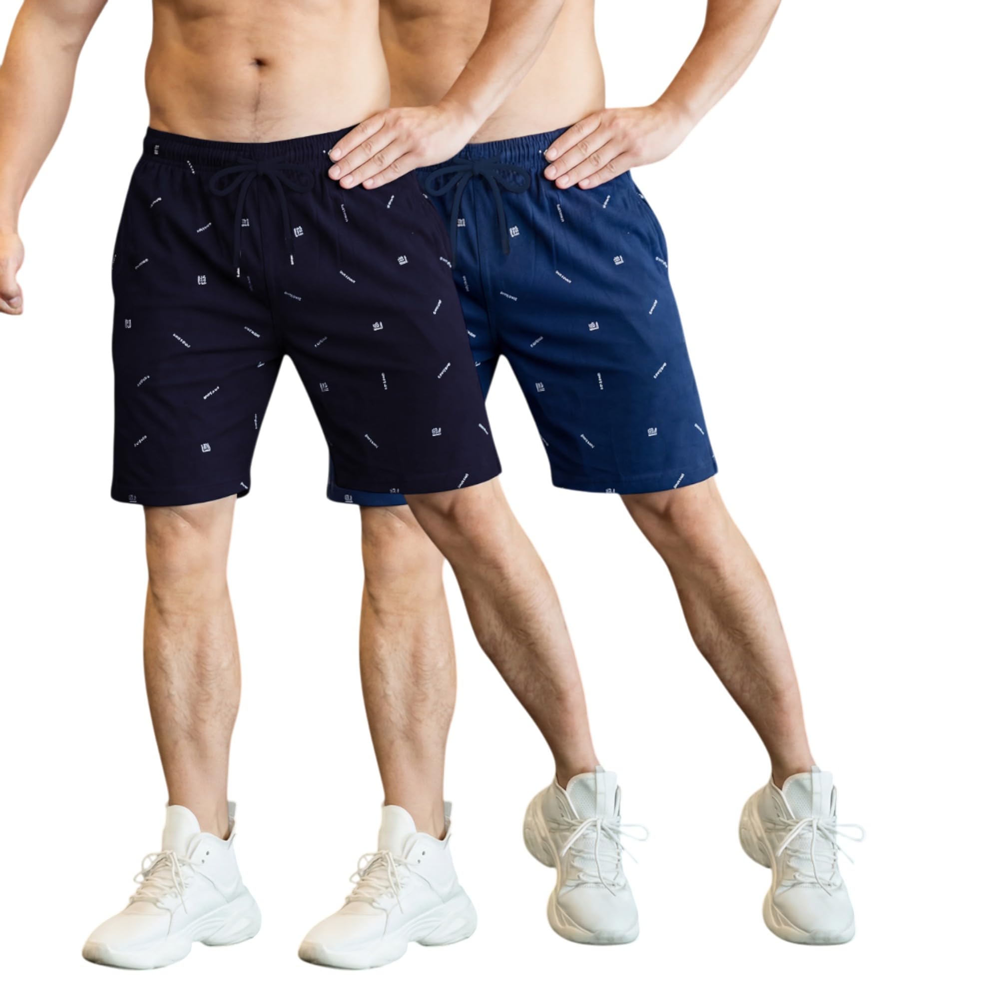 FEEL TRACK Men Cotton Printed Shorts-image-35