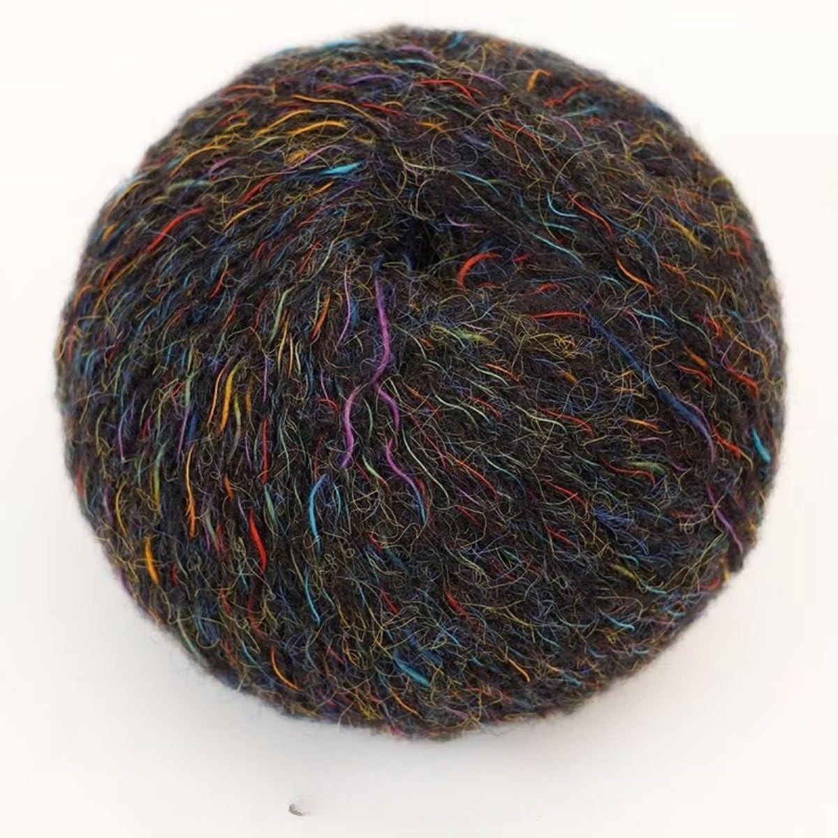 Paquete de 6, 12 y 24 ovillos de lana suave multicolor de mohair, lana ligera para tejer casere para manualidades, textura P para suéteres y accesorios acogedores (50 g)