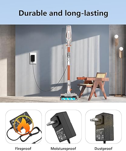 Miniatura 7 de Cargador de repuesto para Shark Rocket Pet Pro Charger DK33-248080H-U compatible con aspiradora inalámbrica Shark IX140H IX141 IZ140 IZ140C IZ141C