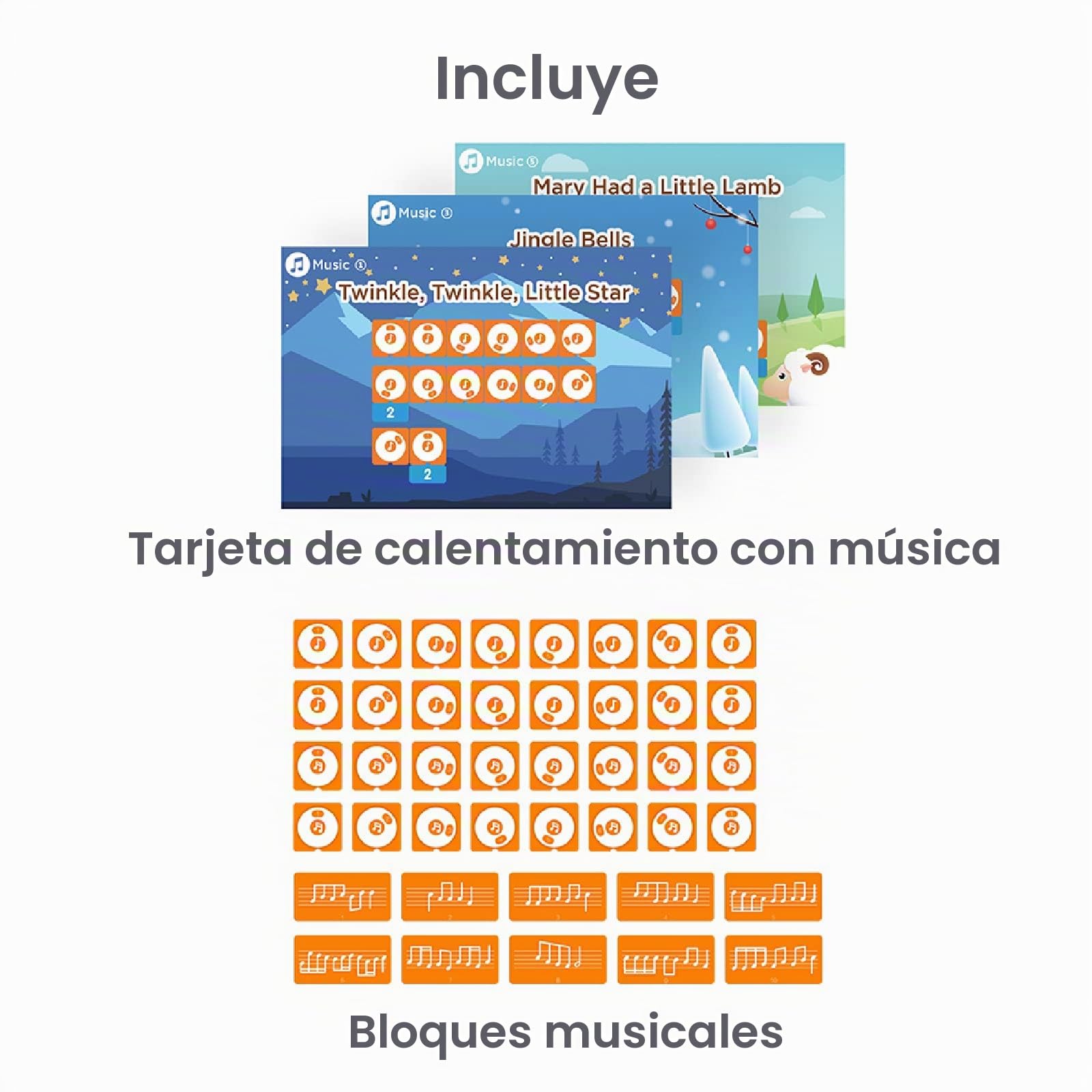 Juego de codificación de extensión de músicos para Robots programables para niños a Partir de 4 años, codificación de Juegos educativos Stem, Juguetes educativos y Regalos para Comienzo