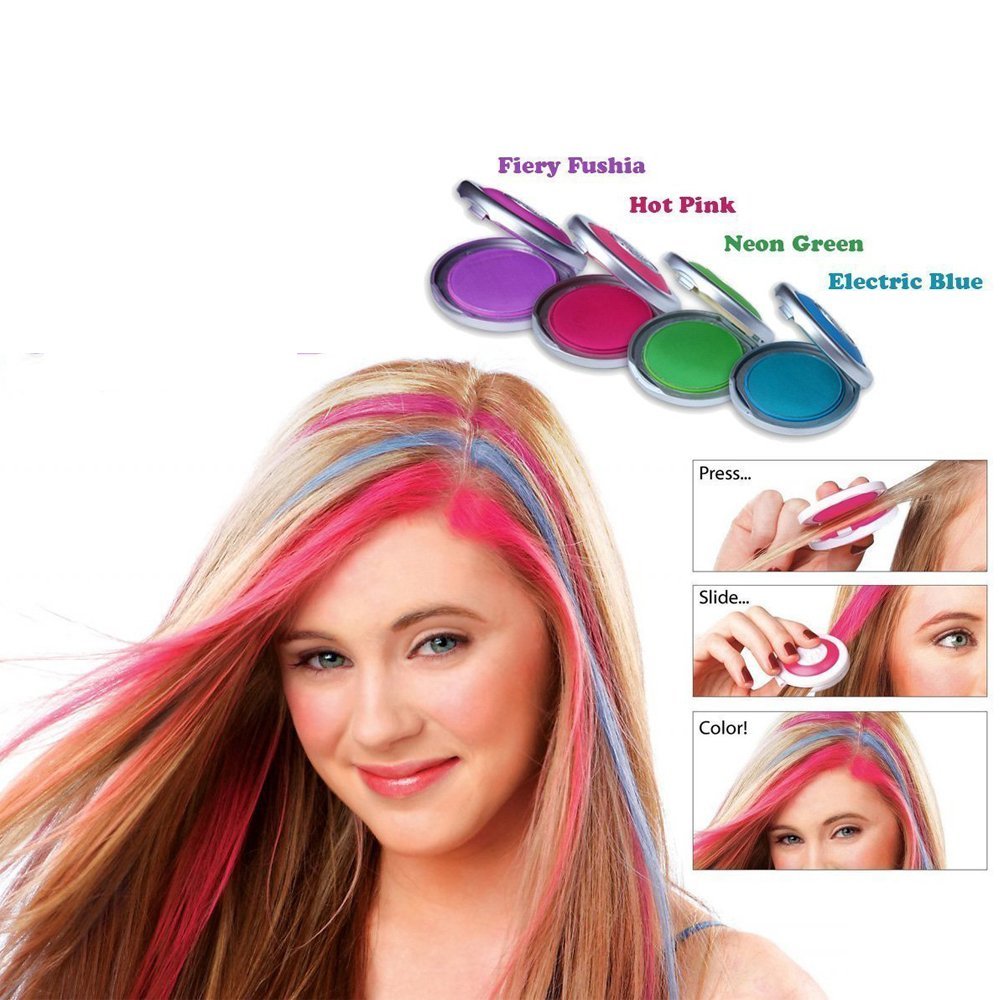 HAIR CHALKS SET 12 Colorful Hair Chalk Temporary Color for