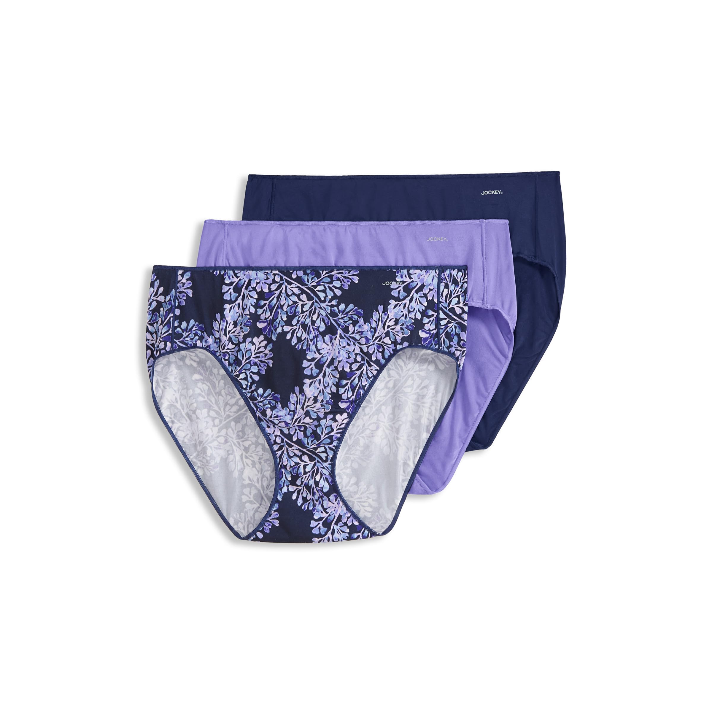 Jockey Damenunterwäsche No Panty Line Promise Tactel French Cut – 3er-Pack, Hübsche Zweige, 6