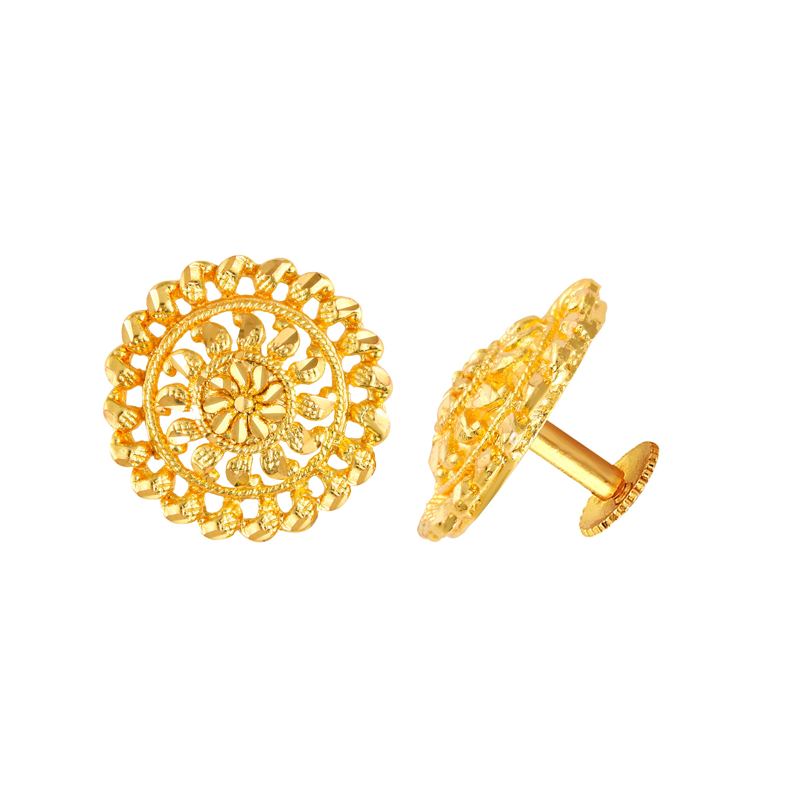 MEENAZ Traditional Temple 1 One Gram Gold Studs Ethnic 18k Brass South Indian Meenakari Screw Back Round Ruby Pink Stone Stud Earrings Combo Set Pack For Women girls Latest -GOLD EAR RINGS STUD-M144 (B0B854WJK8) Amazon Price History, Amazon Price Tracker