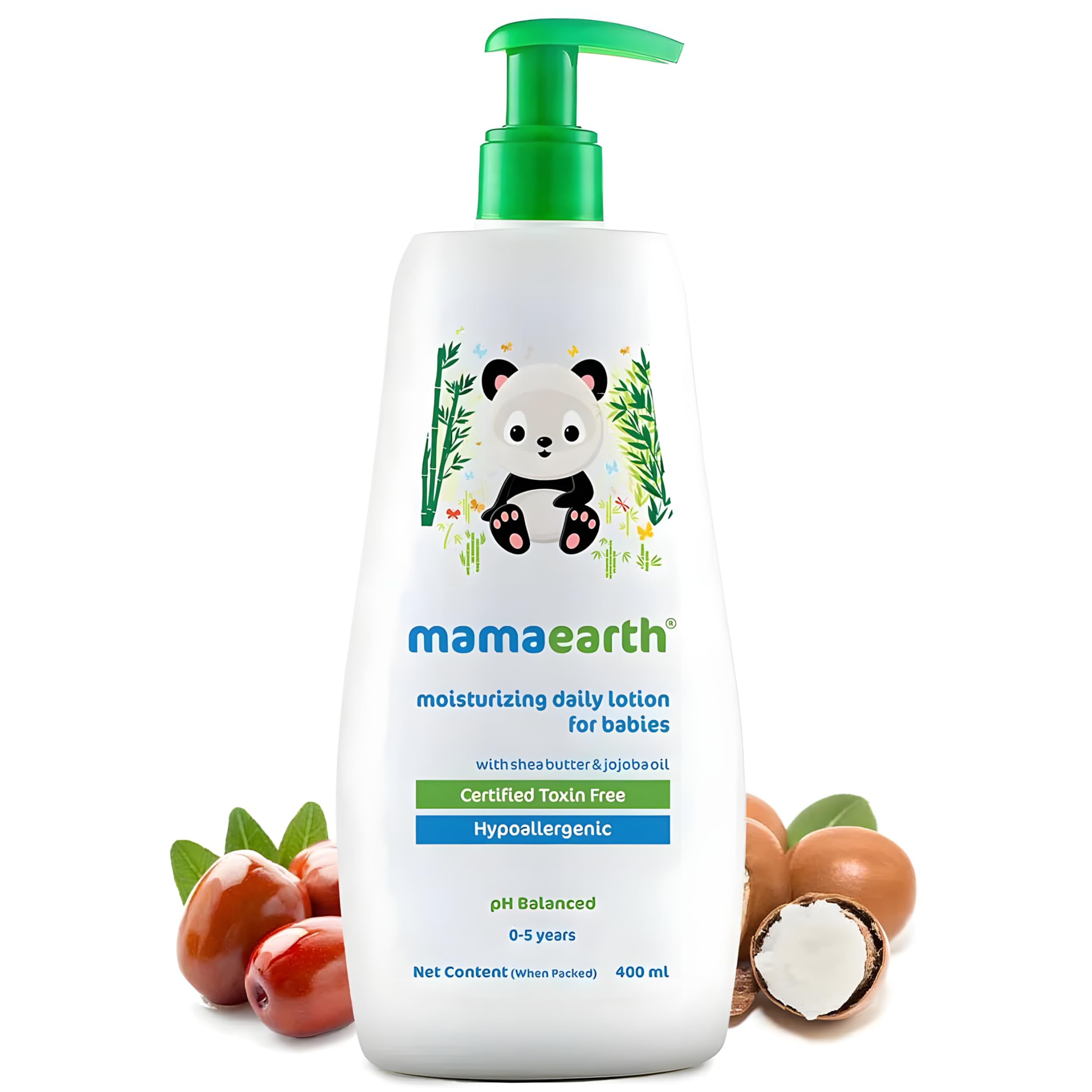 Mamaearth Moisturizing Daily Lotion For Babies Kids Face Cream for Dry Skin Contains Shea Butter & Jojoba Oil (400 ML)